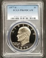 1977-S Proof Ike Dollar PCGS PR69DCAM Eisenhower