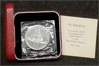 1972 St. Helena 25 Pence Sterling Silver Proof