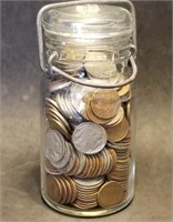 3lb Jar of Buffalo Nickels & Wheat Cents