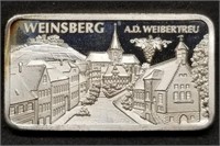 1 Troy Oz .999 Silver Bar - Weinsberg German