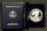 2000 1oz Proof Silver Eagle w/Box, No Papers