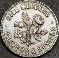19th Century Dublin Trade Token: Silk Mercers