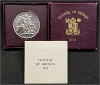 1951 Festival Of Britain Commemorative Crown