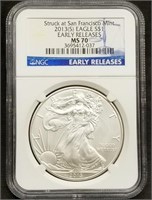2013 (S) 1oz Silver Eagle NGC MS70 Early Releases