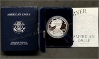2001 1oz Proof Silver Eagle w/Box & Papers