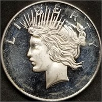 1 Troy Oz .999 Silver Round - Proof Peace Dollar