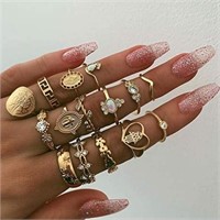 15 Piece Ring Set-Fashion Bracelet Jewelry Vintage