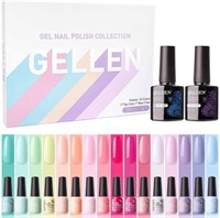 Gellen 16 Colors Gel Nail Polish Set With Top Base