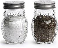 Circleware Owl Glass Salt and Pepper Shakers, Set