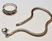Sterling Bracelet & Ring
