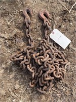 Tie down chain/log chain with grab hooks 16’