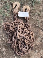 Tie down chain/log chain with grab hooks 18’