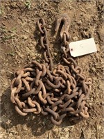 Tie down chain/log chain with one grab hook