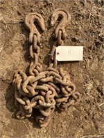 Tie down chain/log chain with grab hooks 10’