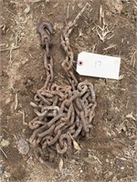 Tie down chain/log chain with one grab hook 10’