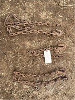 3 Tie down chain/log chain with one grab hook on
