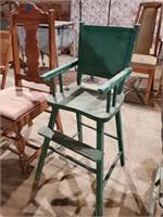 Wooden Green High Chair