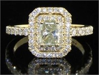14kt Gold 1.33 ct Radiant Cut Diamond Ring