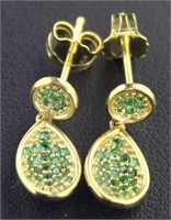 Beautiful Emerald Dangle Earrings