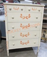 Painted Chest Of Drawers / 6 Drawers;