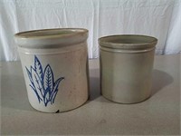 2 gallon Western stoneware crock and one gallon