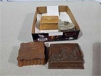 Wood and resin boxes