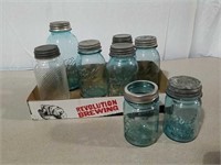 Blue Ball canning jars two quart,1 quart and