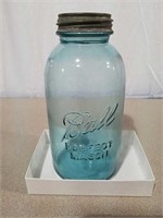 Number 13 -2 quart blue Ball canning jar with