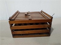 Vintage wood half egg crate