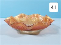 Marigold Carnival 9" Dragon & Lotus Bowl