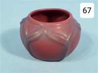 VanBriggle Mottled Cranberry Glaze Squatty Vase
