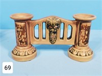 Roseville Donatello Double Candlestick