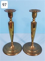 Pair of Stover Brass 10" Candlesticks