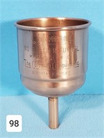 Early Copper Coleman No. 0 Filter Funnel