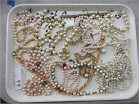 assorted tray lot of ladies pearls