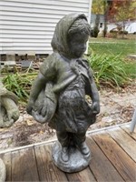 Concrete Girl Yard Art 32 Inches