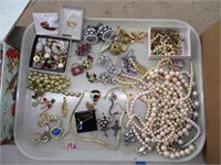assorted tray lot of jewelry