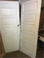 2 Vintage Raised Panel Doors 30x78