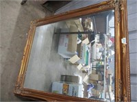 WALL MOUNTED MIRROR, GILDED
