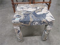 CLOTH COVERED SMALL TABLE