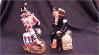 Two Royal Doulton figurines: 8 3/4" Drummer Boy
