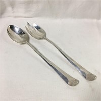 England Silver Plate Serving Fork And Spoon