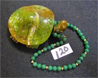 Jade Turtle & Necklace