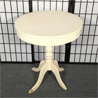 White, Painted Lamp Table with Drawer