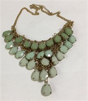 Green Stone Costume Necklace