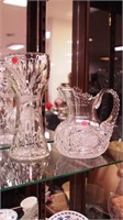 Two pieces of vintage cut glass: