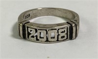 Sterling Silver 2008 Class Ring