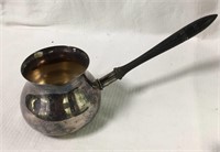 Silver Plate Pot With Wooden Side Handle