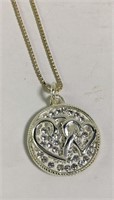 Sterling Silver Necklace And Sisters Pendant