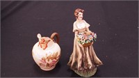 Two pieces of china: 5 1/2" Royal Worcester